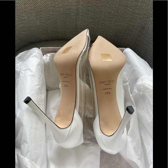 Jimmy Choo cass plexi white pumps - Picture 4 of 5